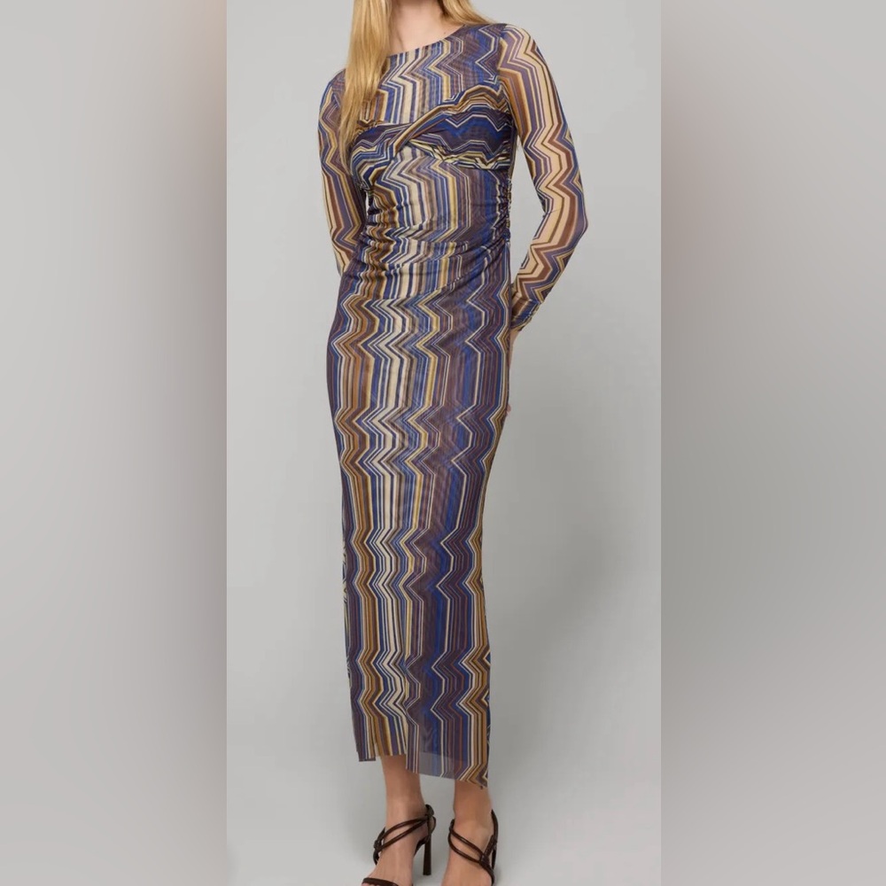 Misa Los Angeles mesh maxi dress